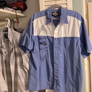 Harley-Davidson Mens Straight Tails Button Down Shirt Size XL.
